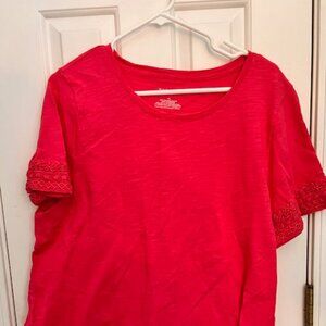 Pink short sleeved Talbots shirt